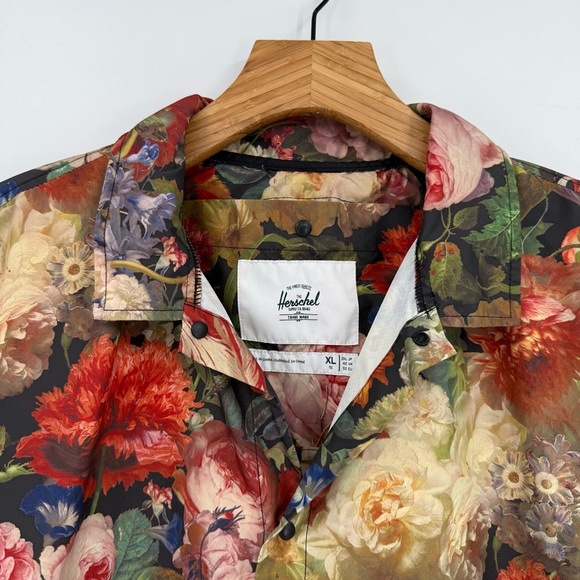 Herschel x Hoffman California Voyage Coach Floral Jacket Packable Lightweight XL - Picture 7 of 14